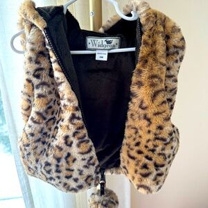 Widgeon Faux Fur Animal Print Vest 24M